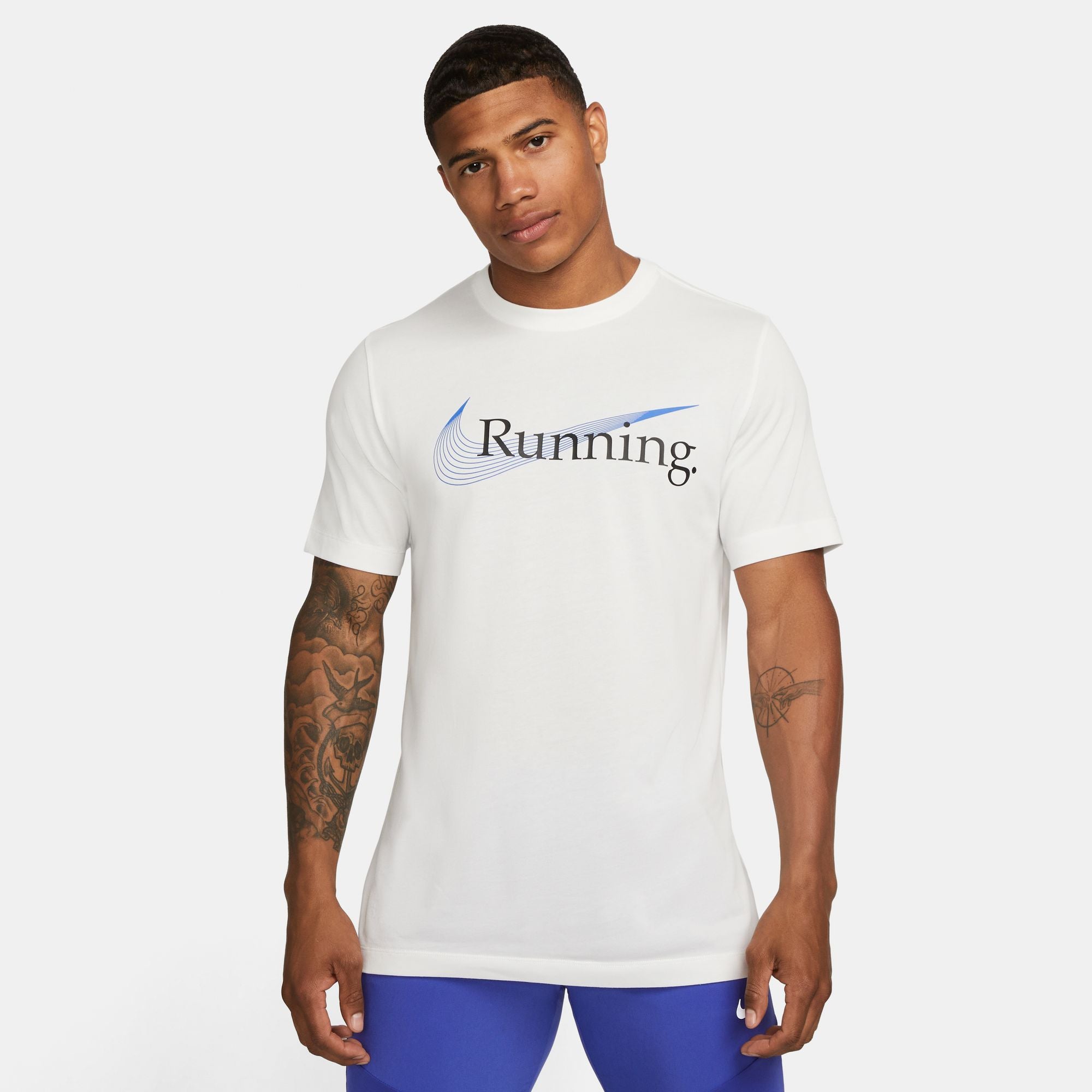 Tシャツ・カットソー Nike Dry Fit Men's Running T-Shirt FJ2363-121 AS M NK DF TEE HERITAGE Men Clothing Sports Running|Nike