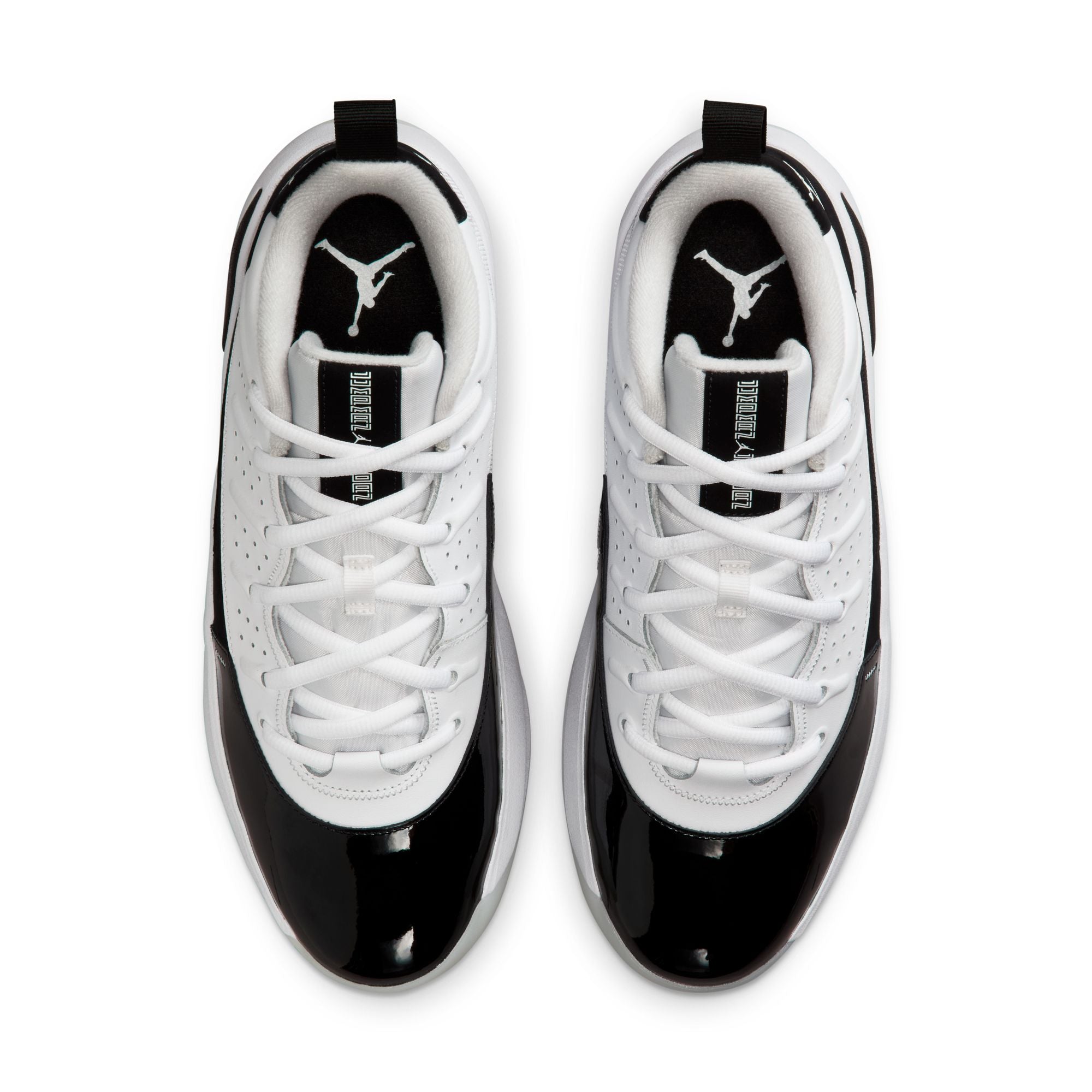 black and white aura jordans