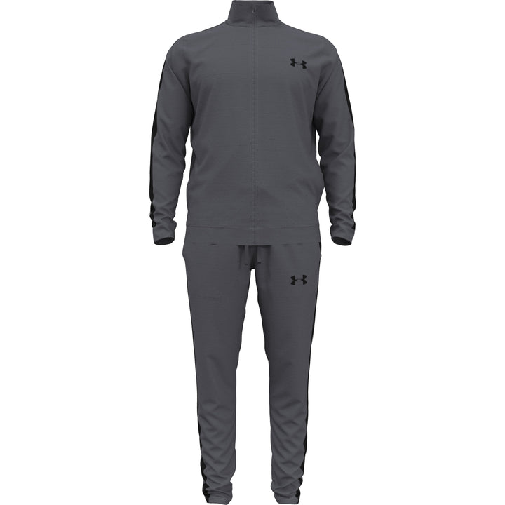 UA KNIT TRACK SUIT Men Clothing Sports Training BLACK OR GREY LG|Under ...