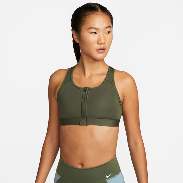 AS W NK DF SWSH ZIP FRONT BRA